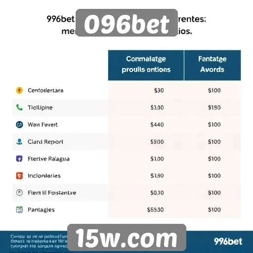 Comparação entre 096bet e concorrentes de mercado